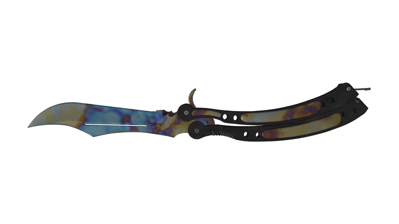 Butterfly Knife | Case Hardened seed #753, back