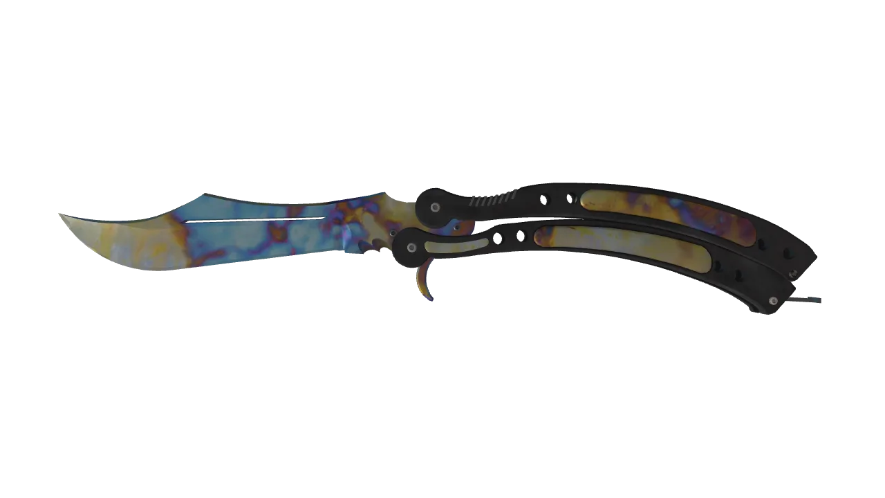 Butterfly Knife | Case Hardened seed #753, front