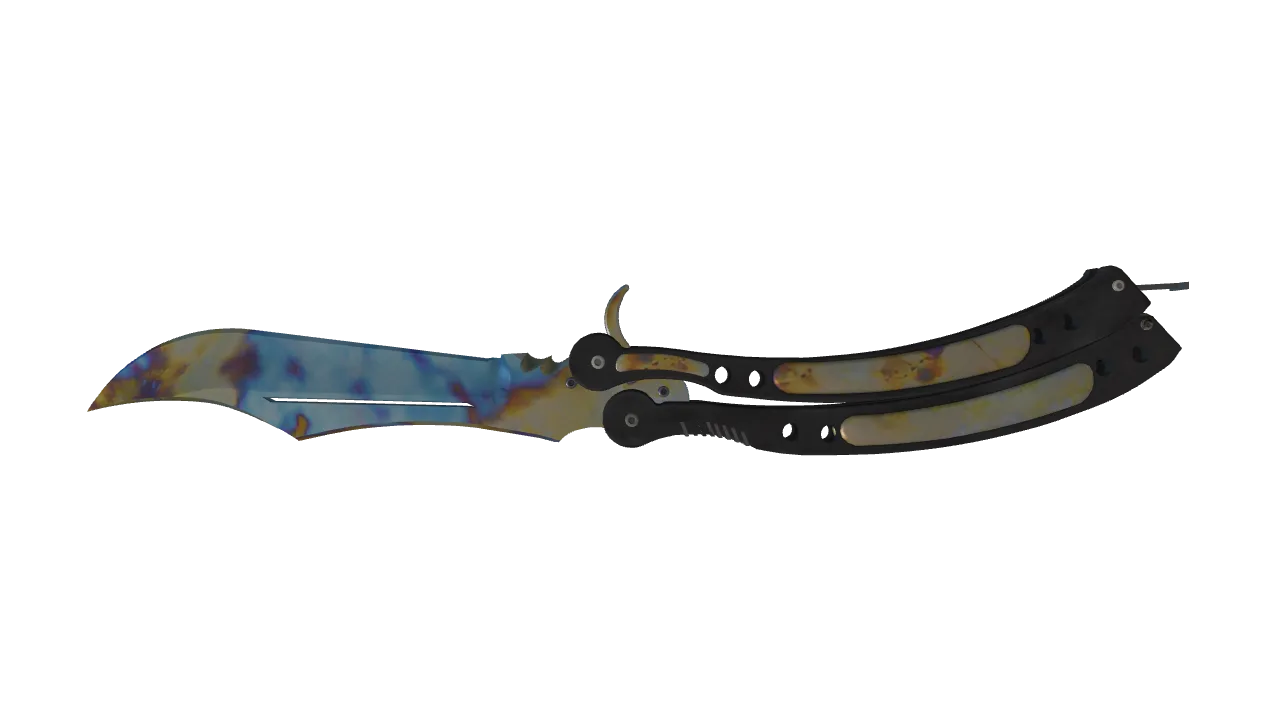Butterfly Knife | Case Hardened seed #768, back