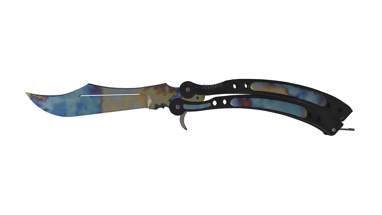 Butterfly Knife | Case Hardened seed #776, front