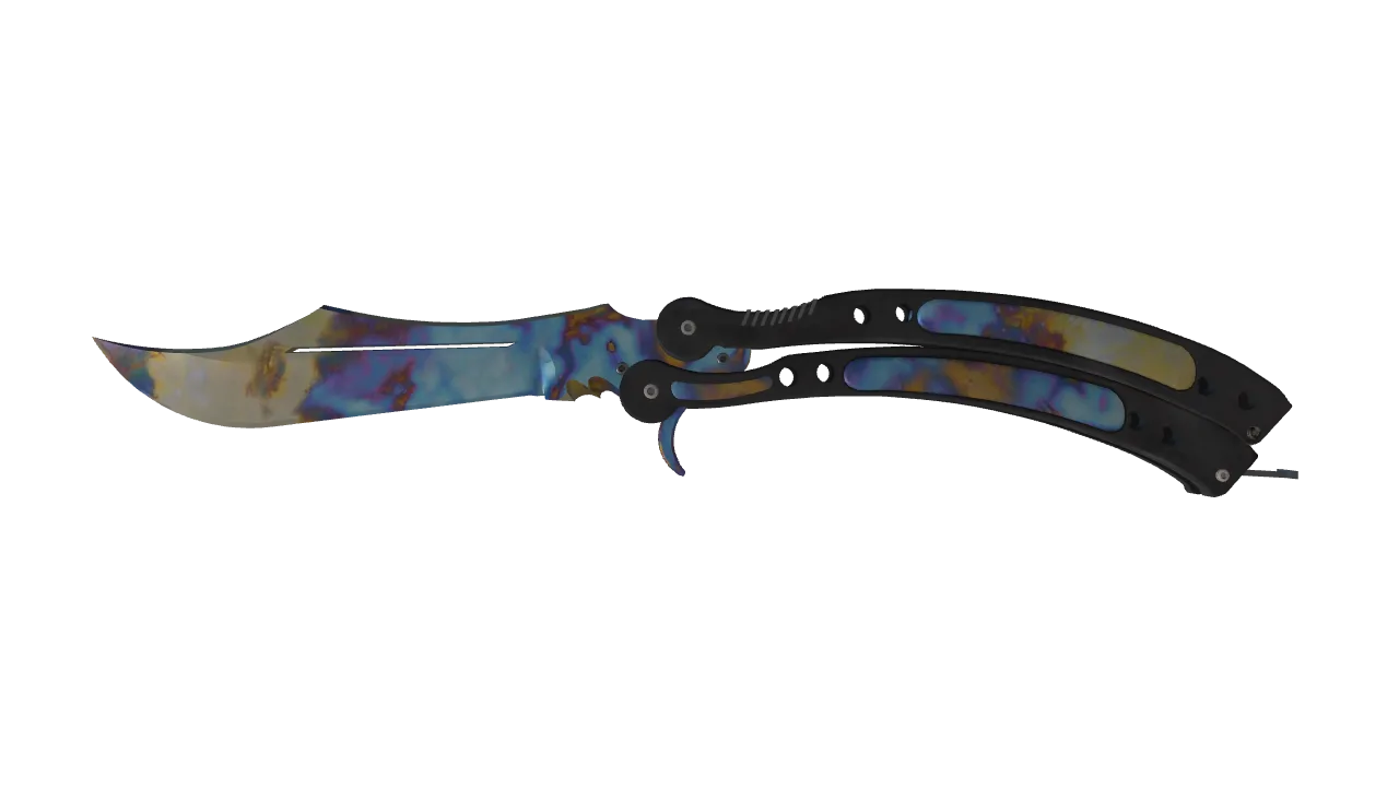 Butterfly Knife | Case Hardened seed #78, front