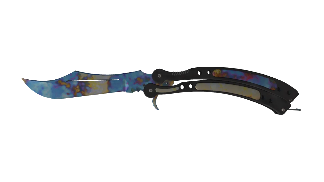 Butterfly Knife | Case Hardened seed #782, front