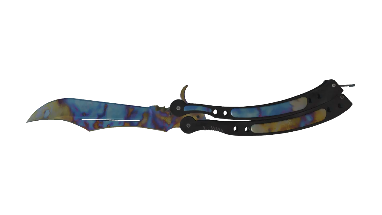 Butterfly Knife | Case Hardened seed #799, back