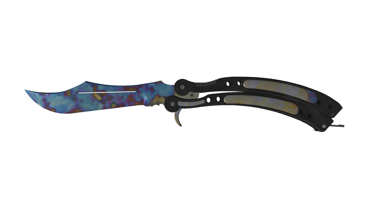 Butterfly Knife | Case Hardened seed #800, front