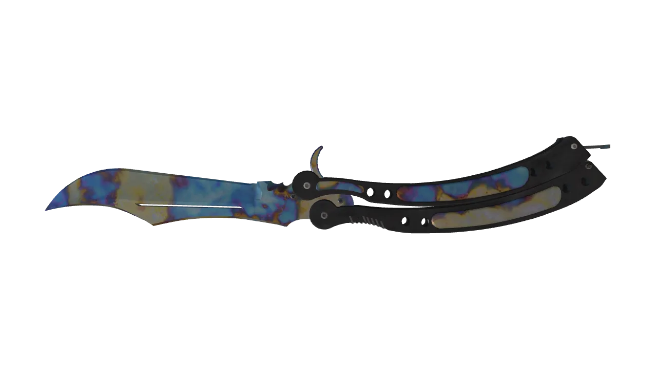 Butterfly Knife | Case Hardened seed #801, back