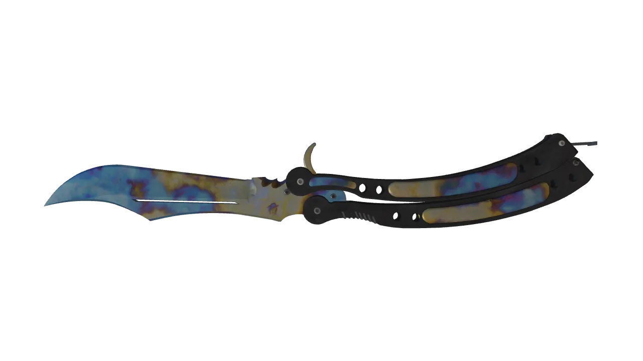 Butterfly Knife | Case Hardened seed #803, back