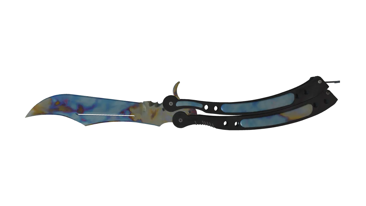 Butterfly Knife | Case Hardened seed #808, back