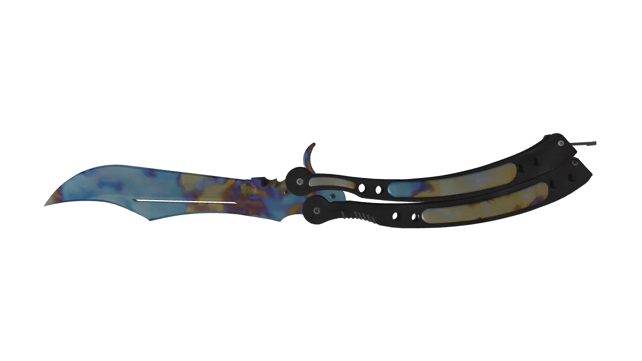 Butterfly Knife | Case Hardened seed #809, back