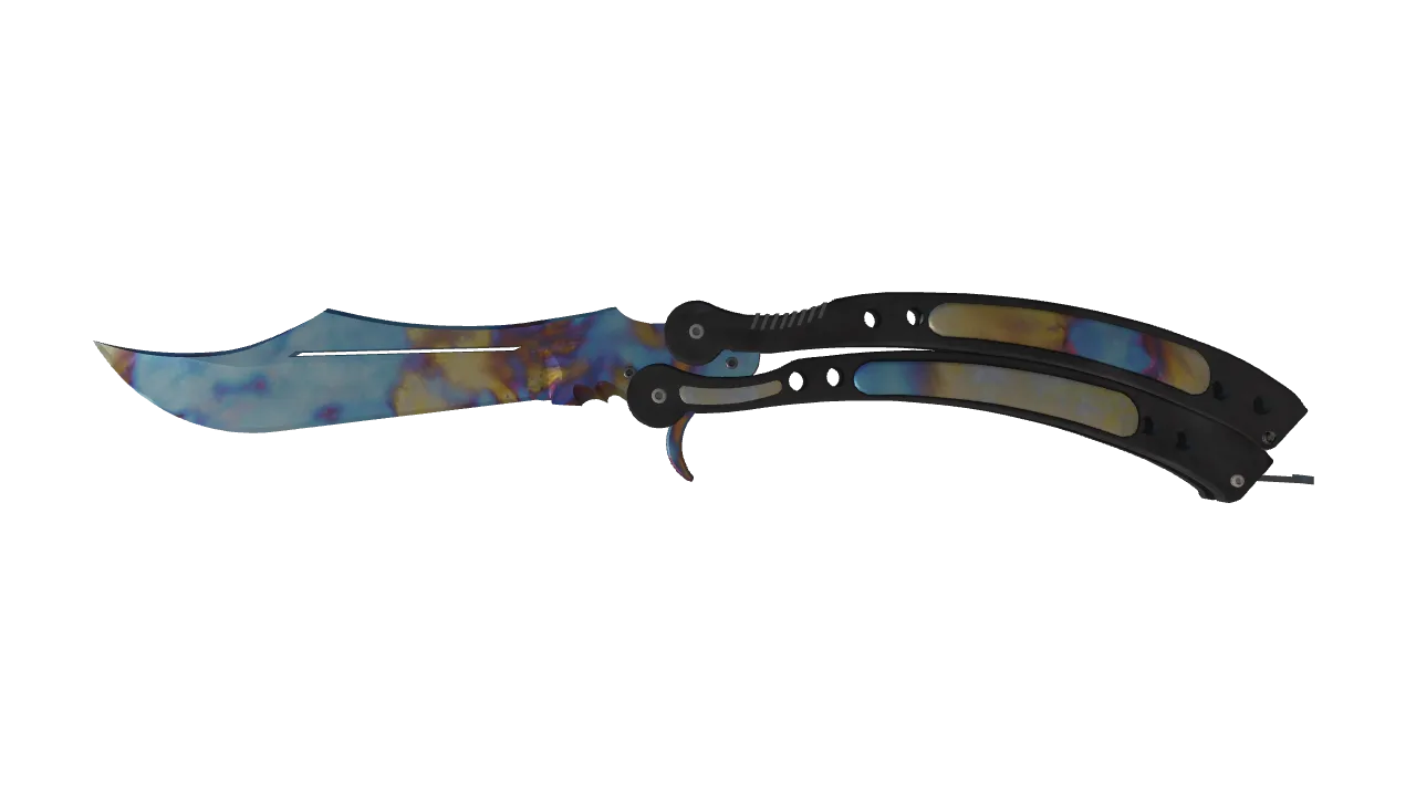 Butterfly Knife | Case Hardened seed #809, front