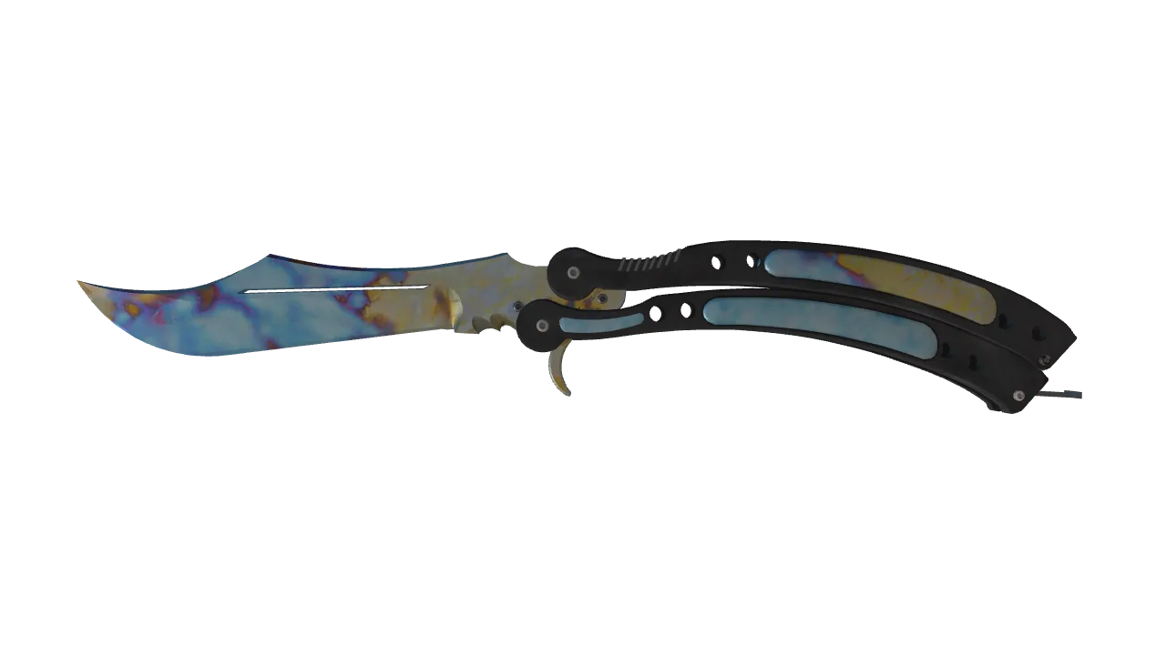 Butterfly Knife | Case Hardened seed #811, front