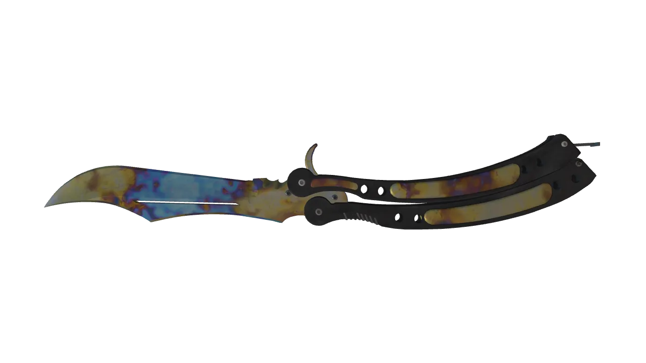 Butterfly Knife | Case Hardened seed #816, back