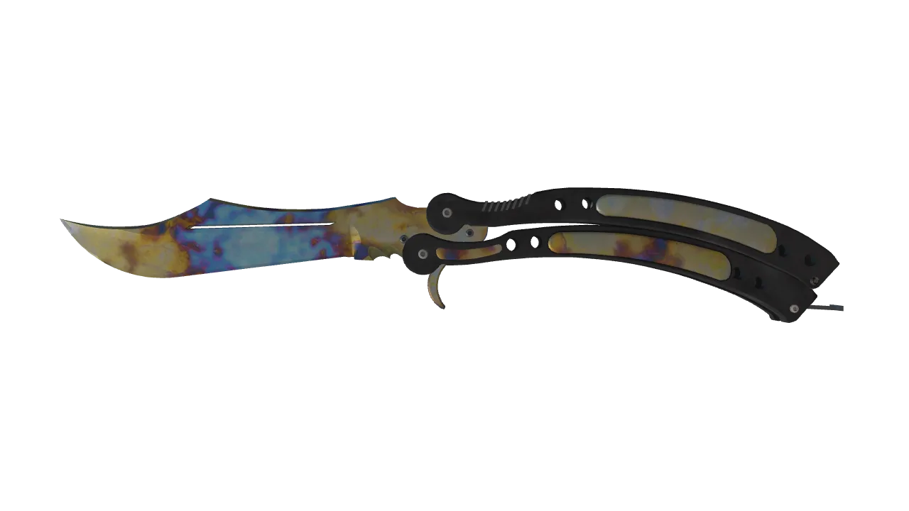 Butterfly Knife | Case Hardened seed #816, front