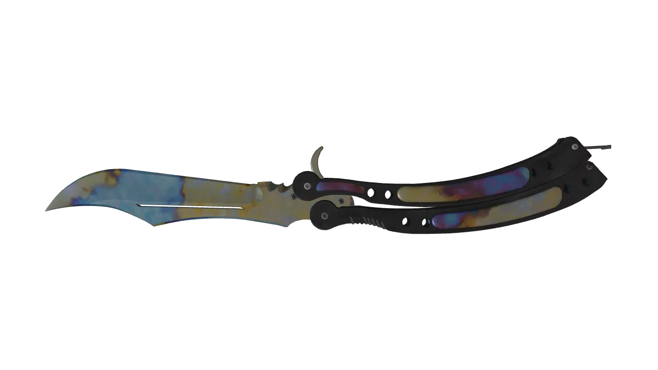 Butterfly Knife | Case Hardened seed #823, back