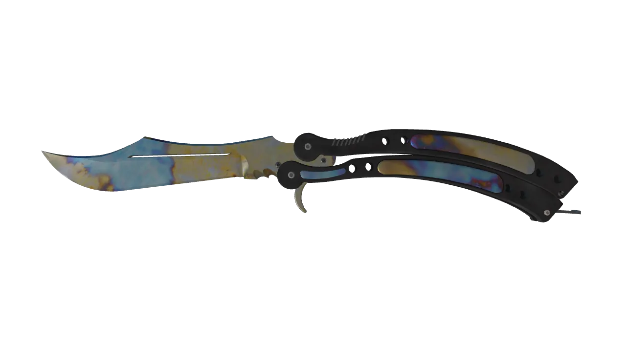 Butterfly Knife | Case Hardened seed #823, front
