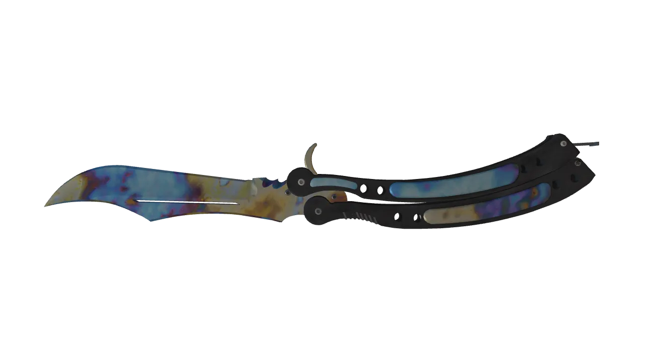 Butterfly Knife | Case Hardened seed #826, back