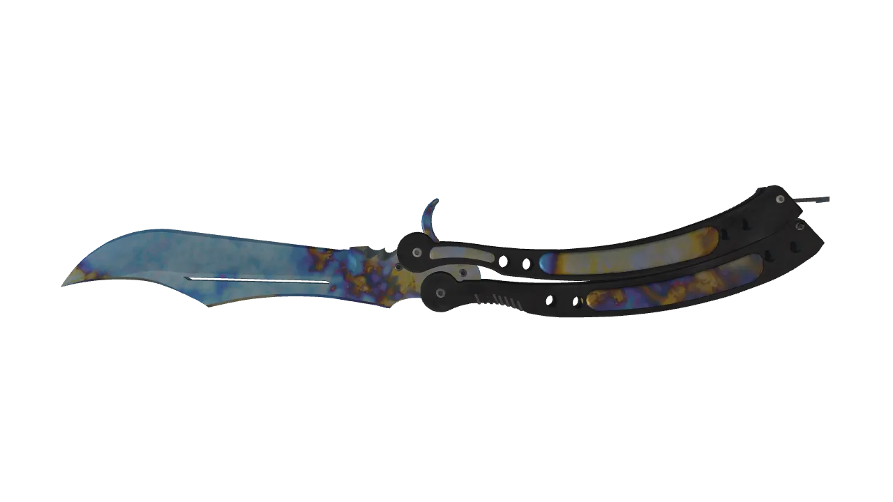 Butterfly Knife | Case Hardened seed #838, back