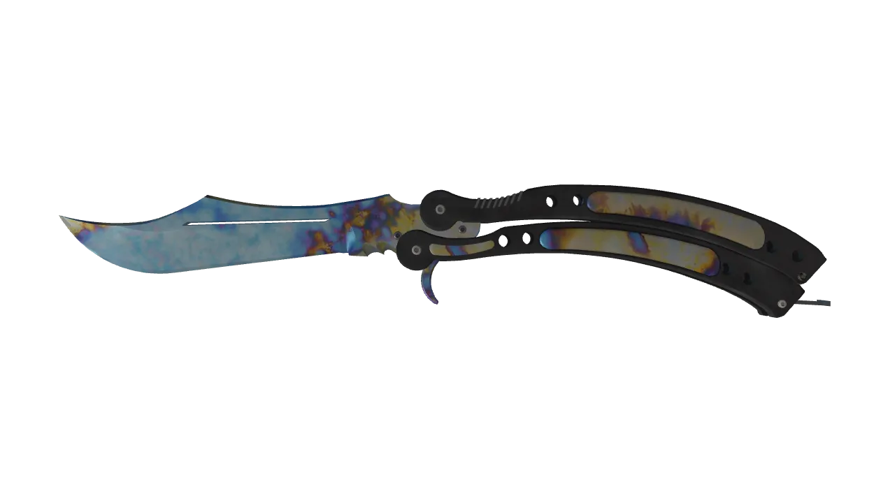 Butterfly Knife | Case Hardened seed #838, front