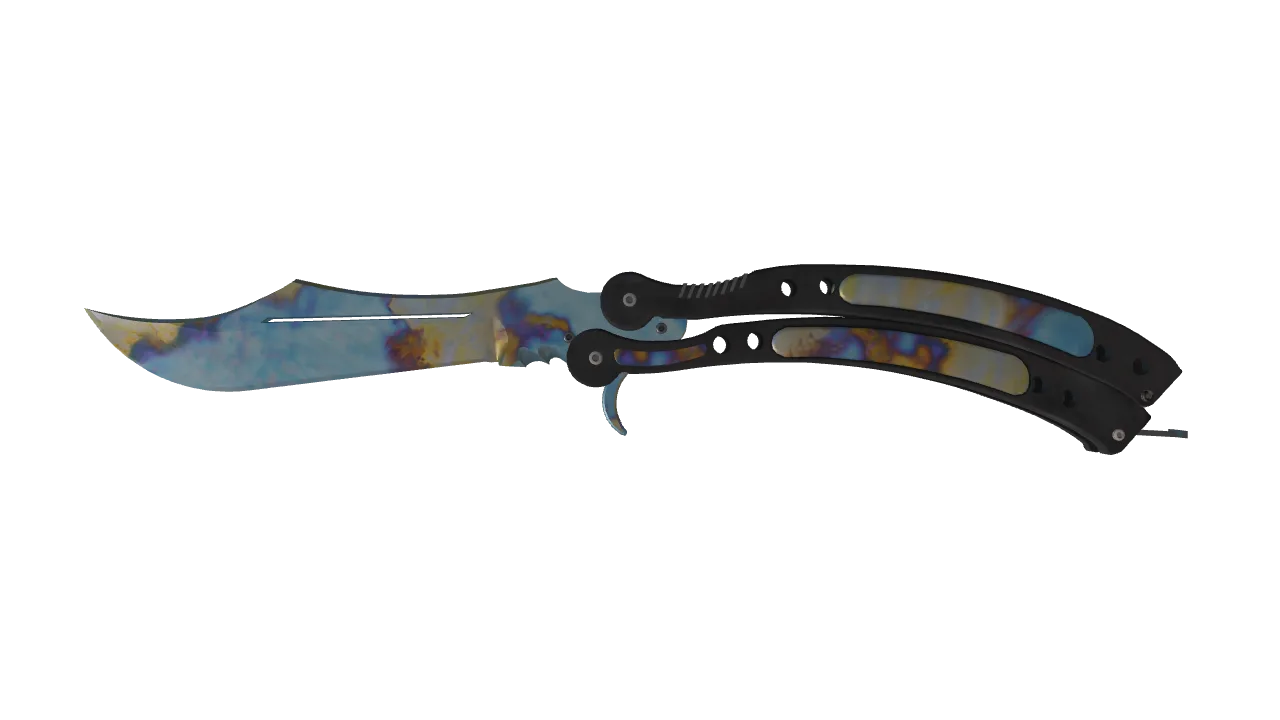 Butterfly Knife | Case Hardened seed #839, front