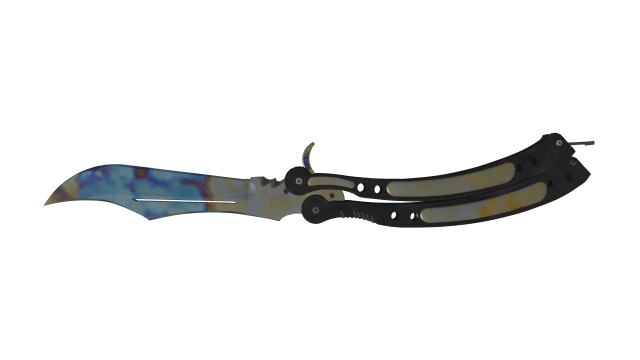 Butterfly Knife | Case Hardened seed #841, back