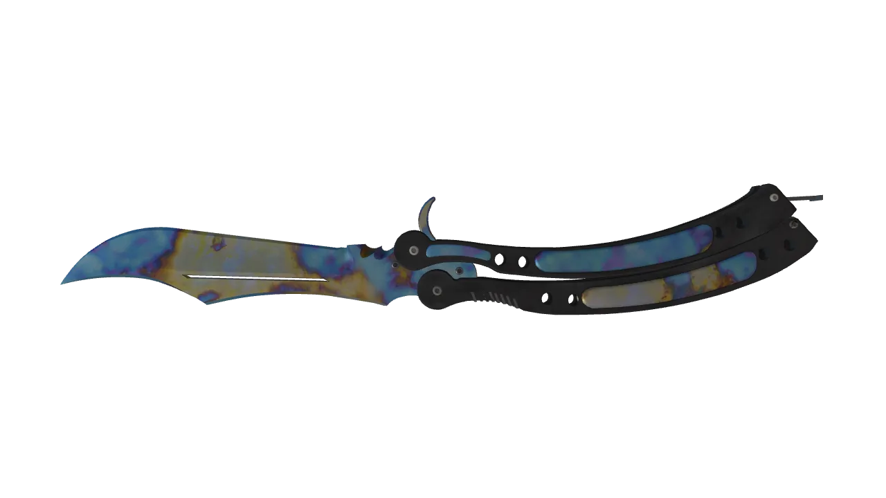 Butterfly Knife | Case Hardened seed #842, back