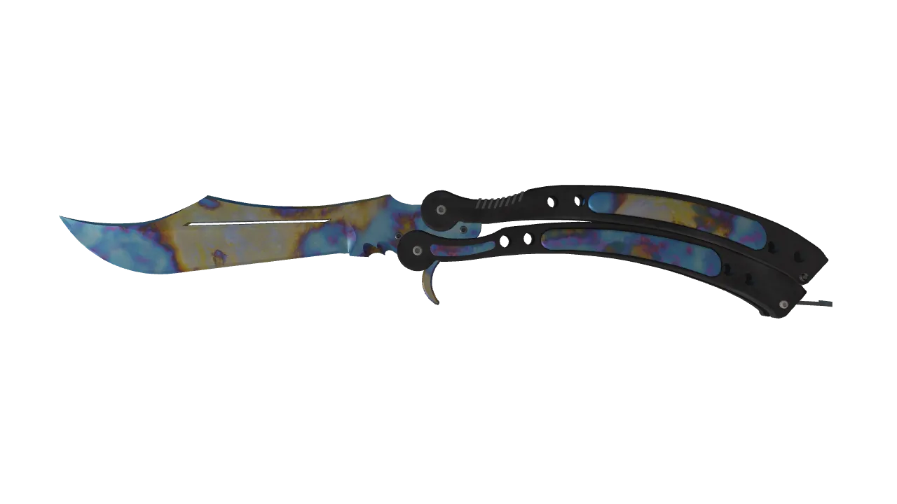 Butterfly Knife | Case Hardened seed #842, front