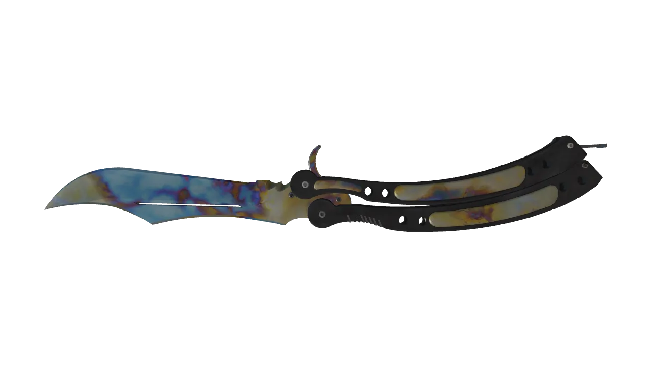 Butterfly Knife | Case Hardened seed #846, back