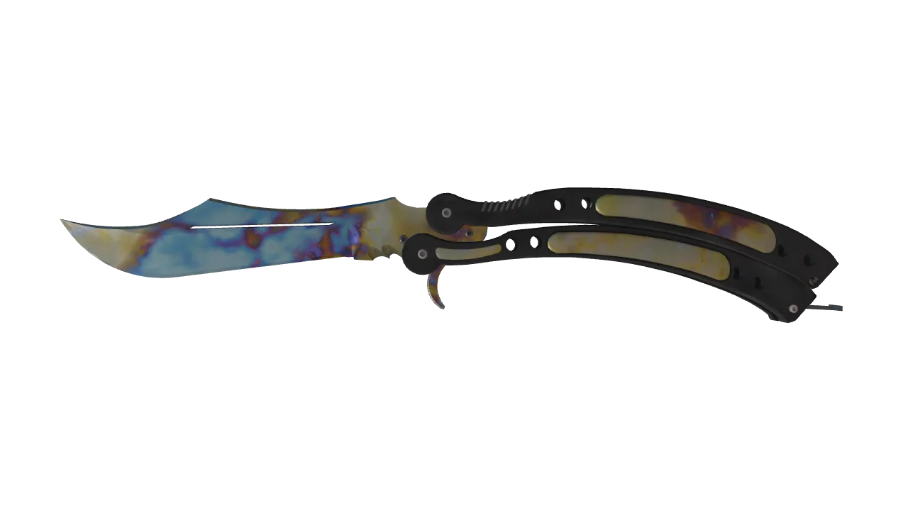 Butterfly Knife | Case Hardened seed #846, front