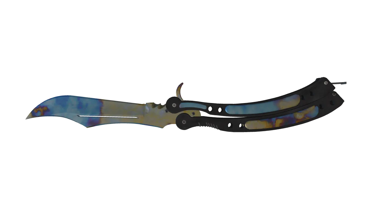 Butterfly Knife | Case Hardened seed #853, back