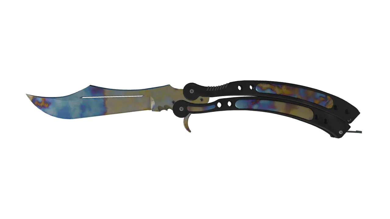 Butterfly Knife | Case Hardened seed #853, front