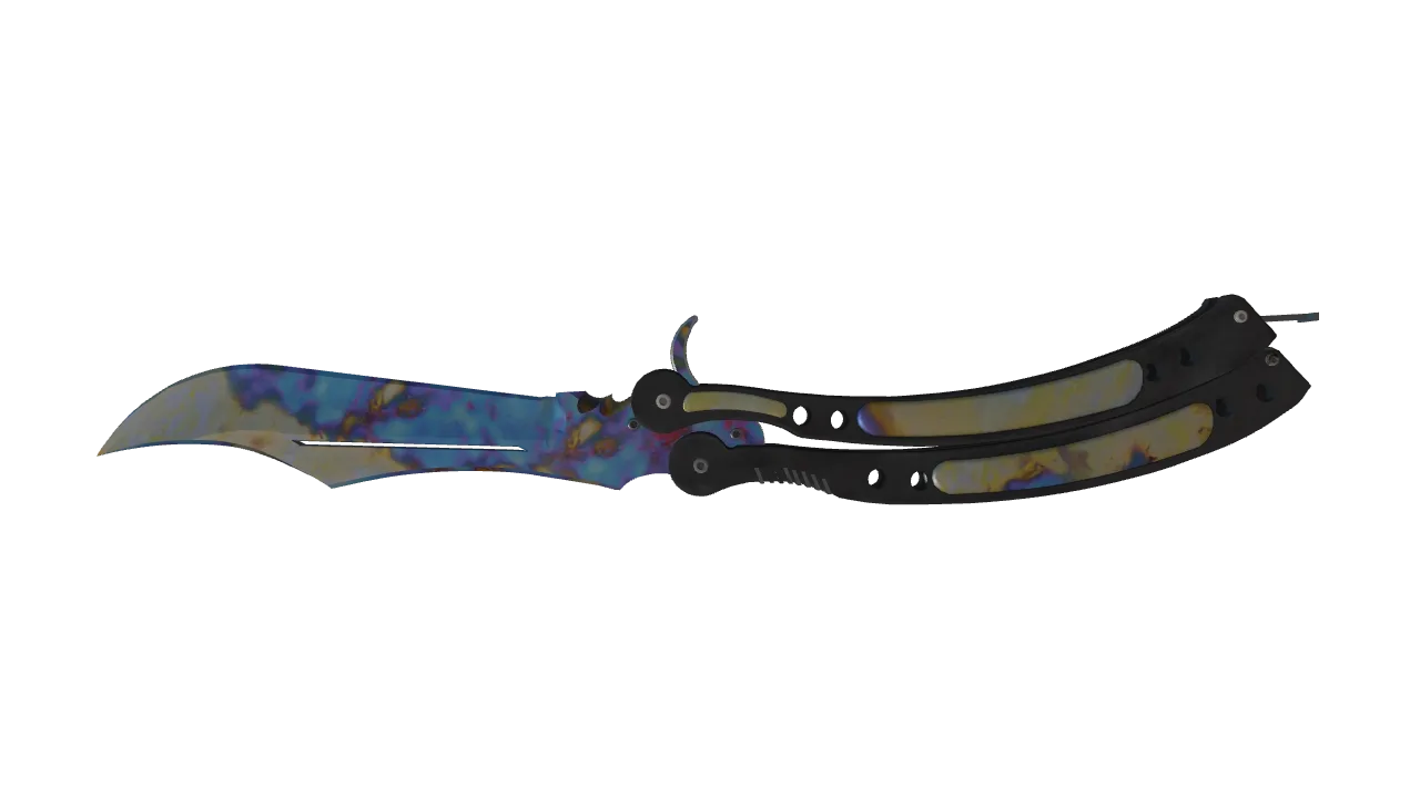 Butterfly Knife | Case Hardened seed #872, back