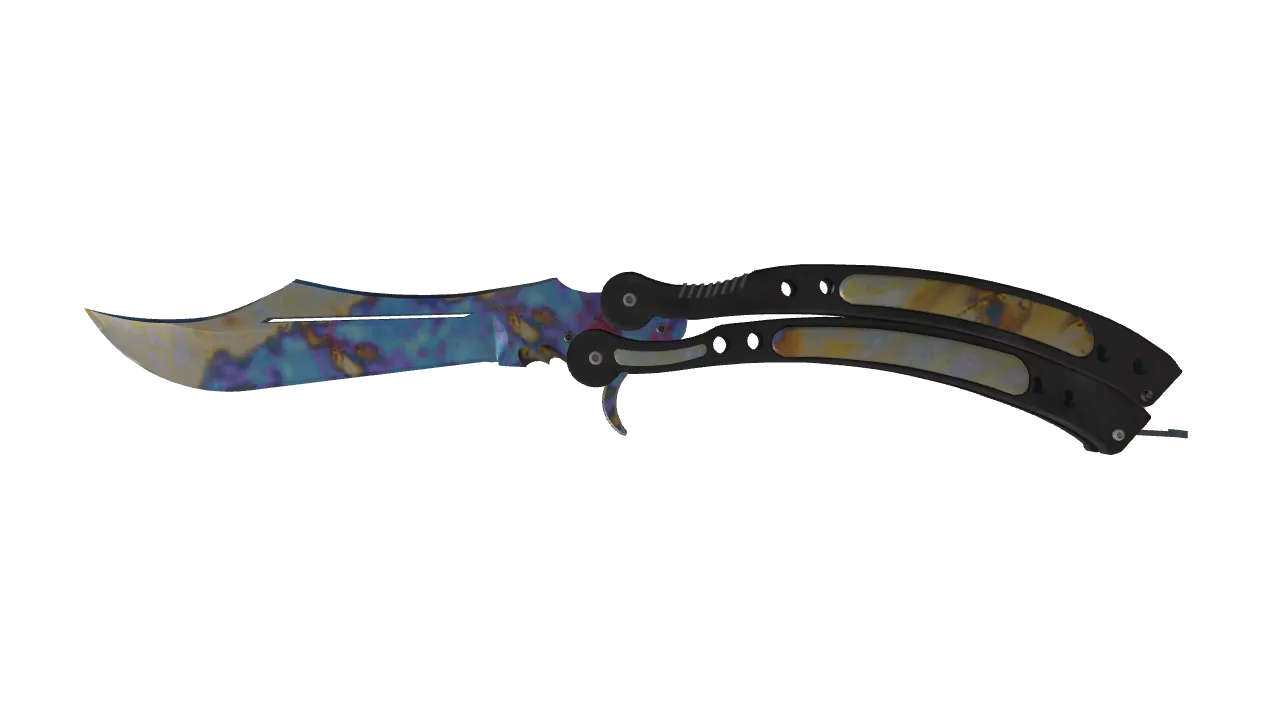 Butterfly Knife | Case Hardened seed #872, front