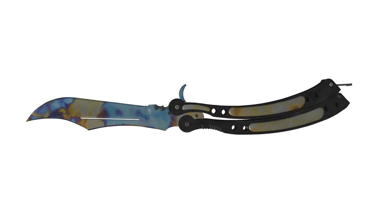 Butterfly Knife | Case Hardened seed #880, back