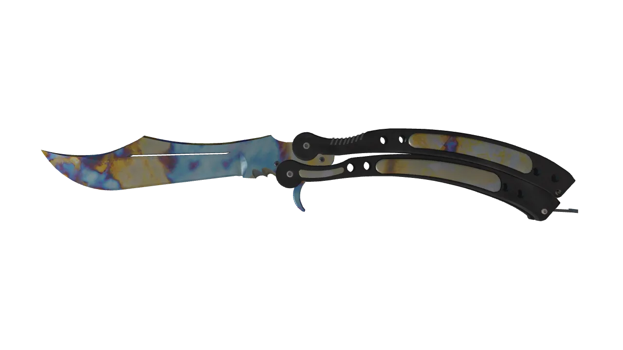 Butterfly Knife | Case Hardened seed #880, front