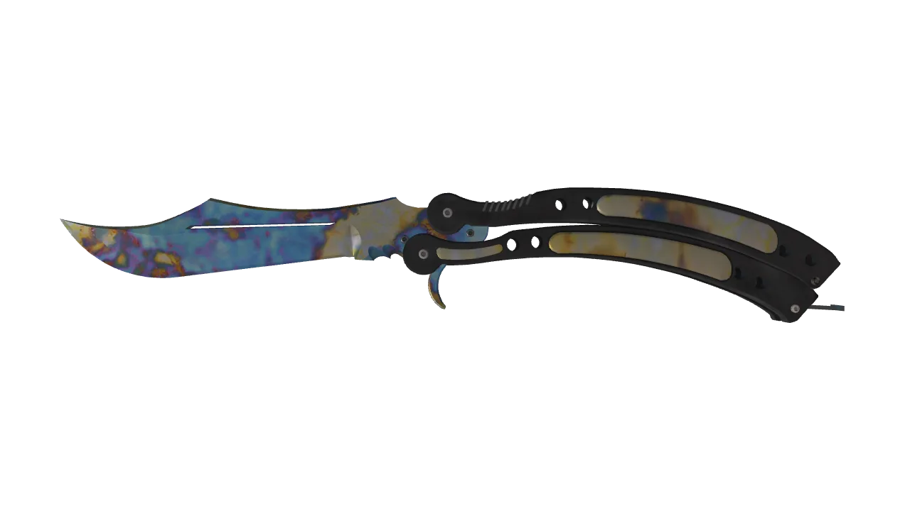 Butterfly Knife | Case Hardened seed #893, front