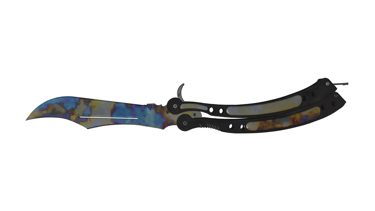 Butterfly Knife | Case Hardened seed #901, back