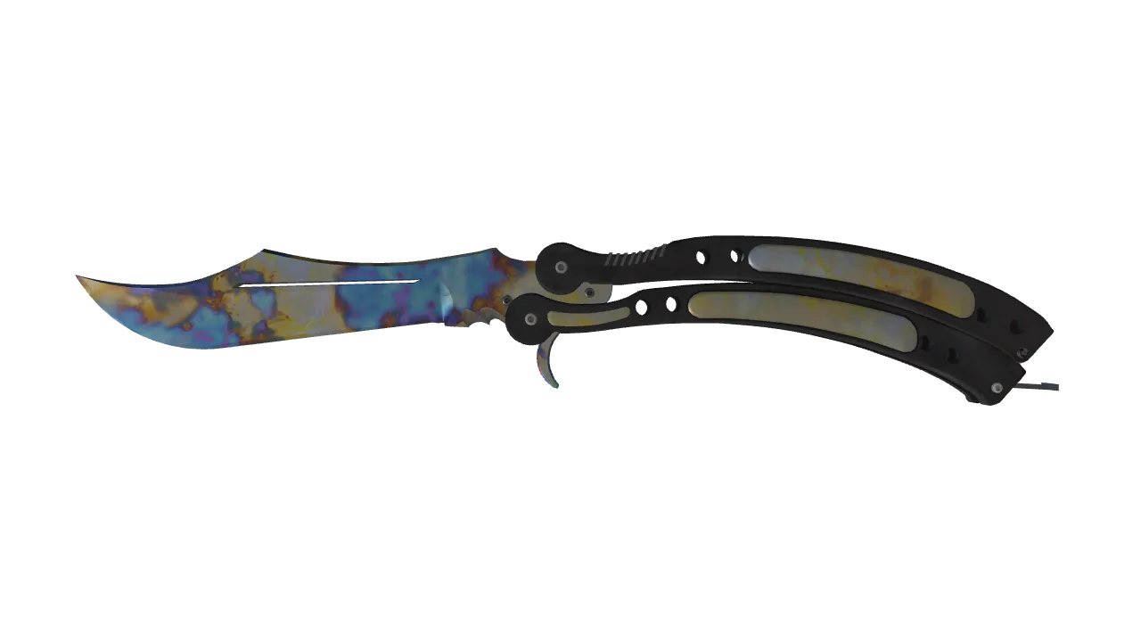 Butterfly Knife | Case Hardened seed #901, front