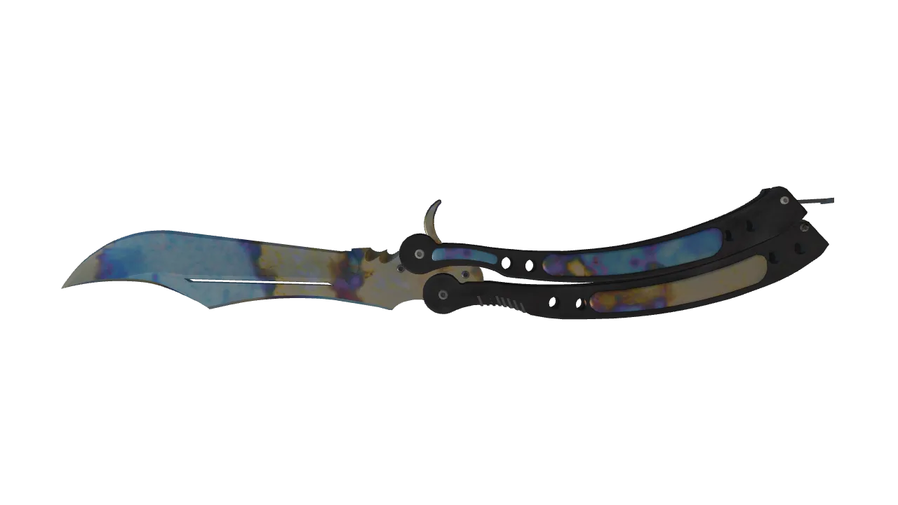 Butterfly Knife | Case Hardened seed #902, back