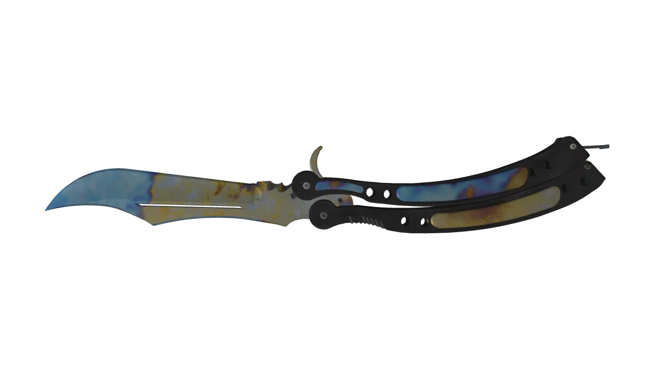 Butterfly Knife | Case Hardened seed #905, back