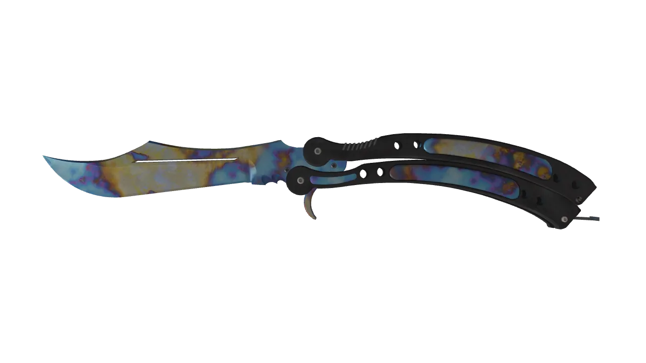 Butterfly Knife | Case Hardened seed #906, front