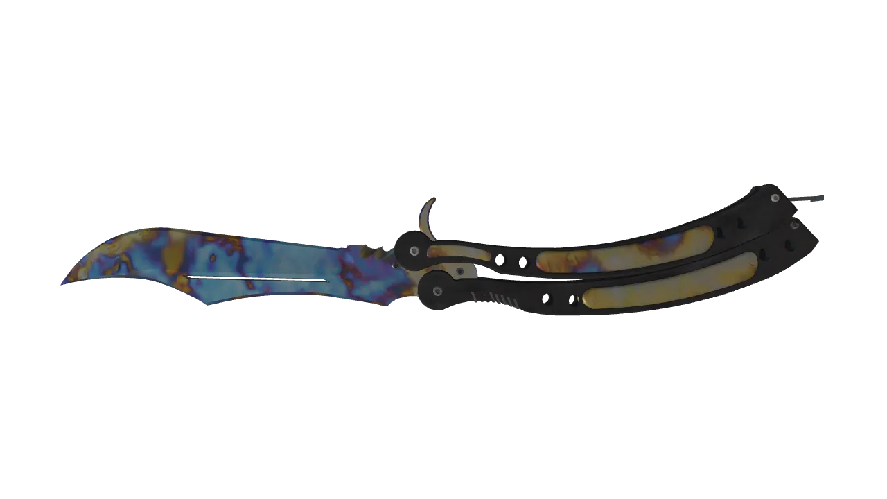 Butterfly Knife | Case Hardened seed #907, back