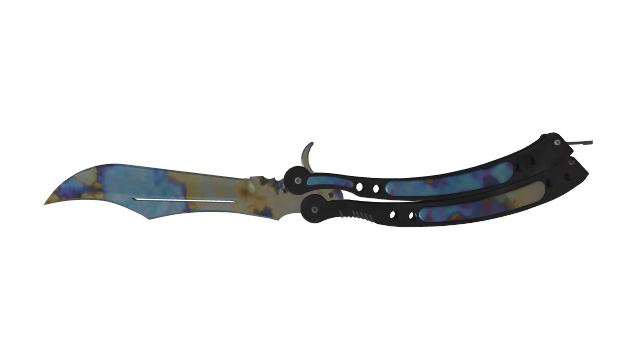 Butterfly Knife | Case Hardened seed #916, back