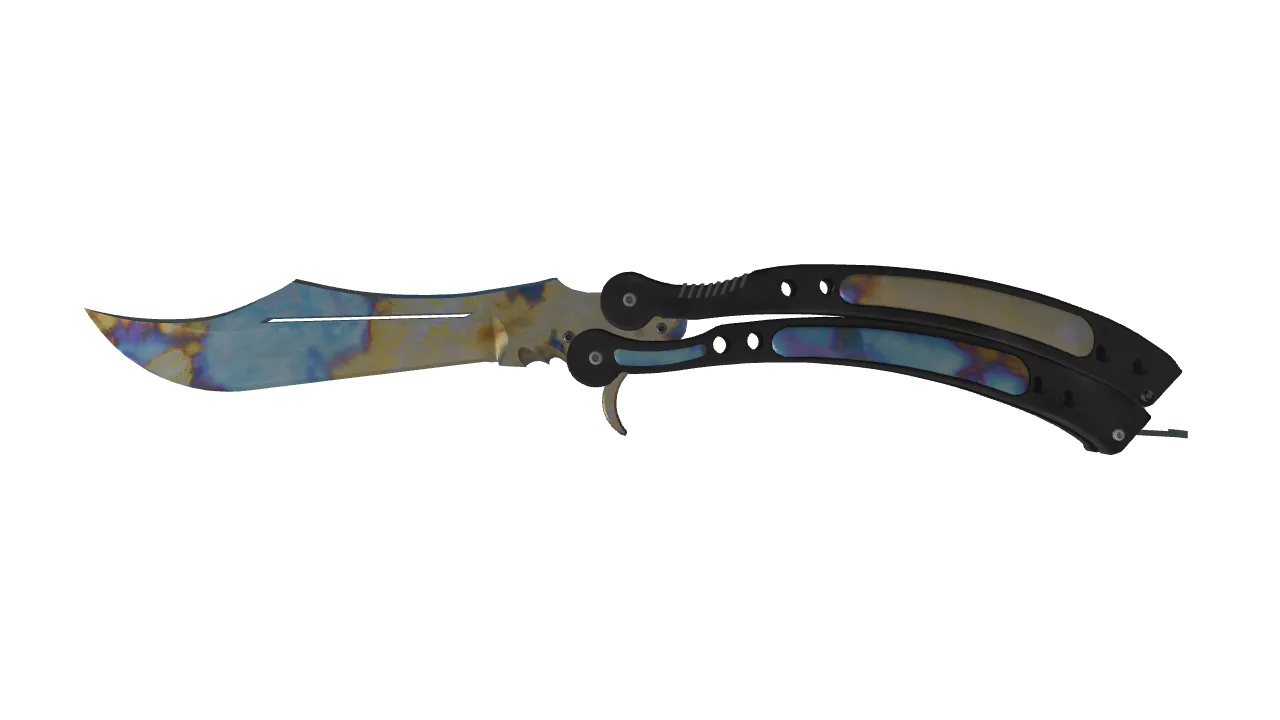 Butterfly Knife | Case Hardened seed #916, front