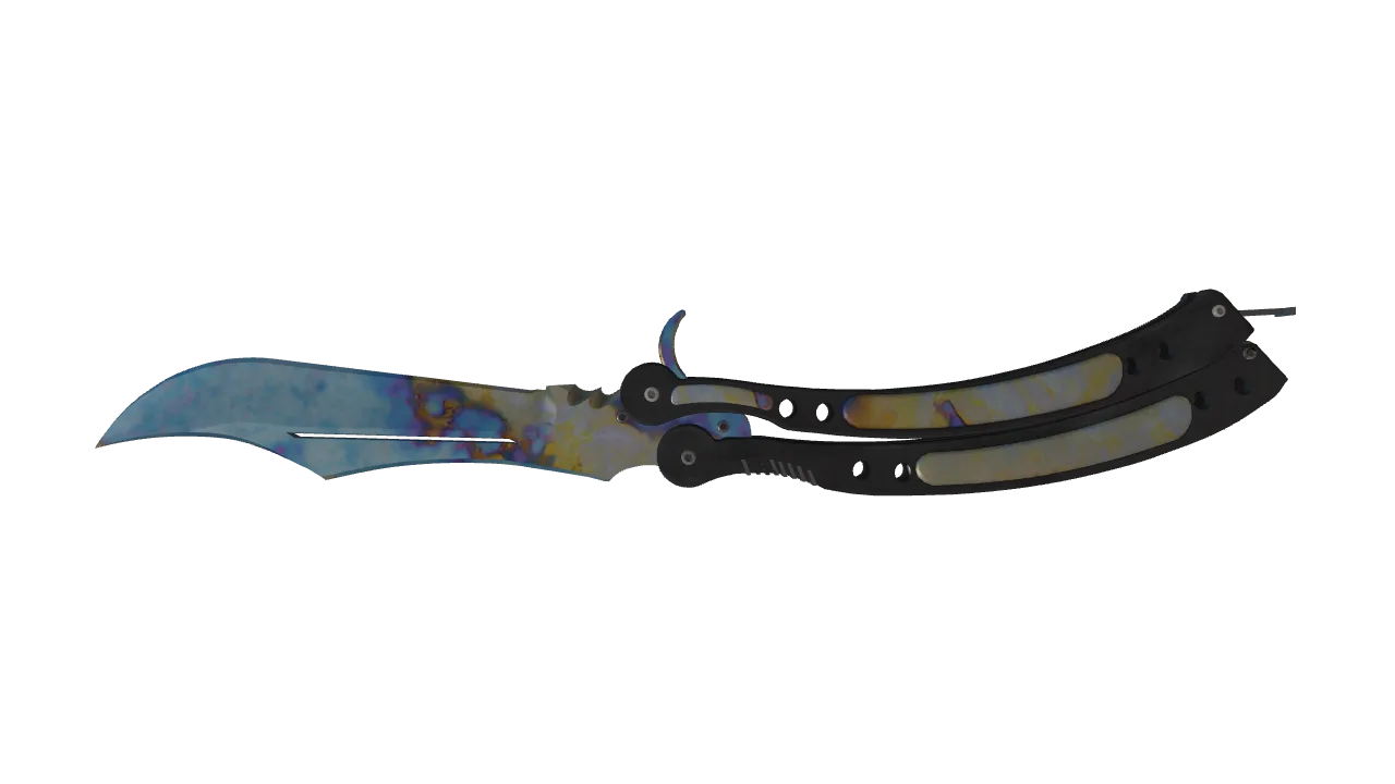 Butterfly Knife | Case Hardened seed #917, back