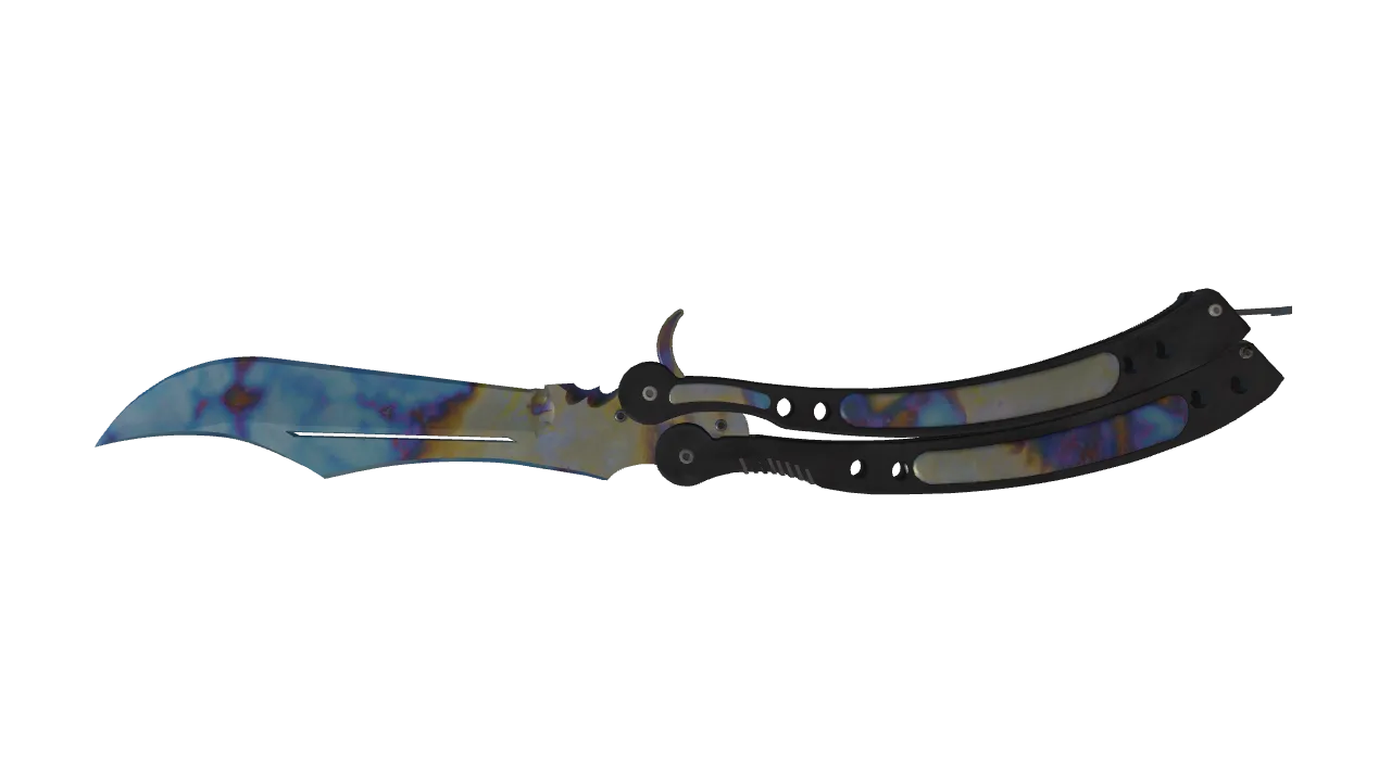 Butterfly Knife | Case Hardened seed #92, back