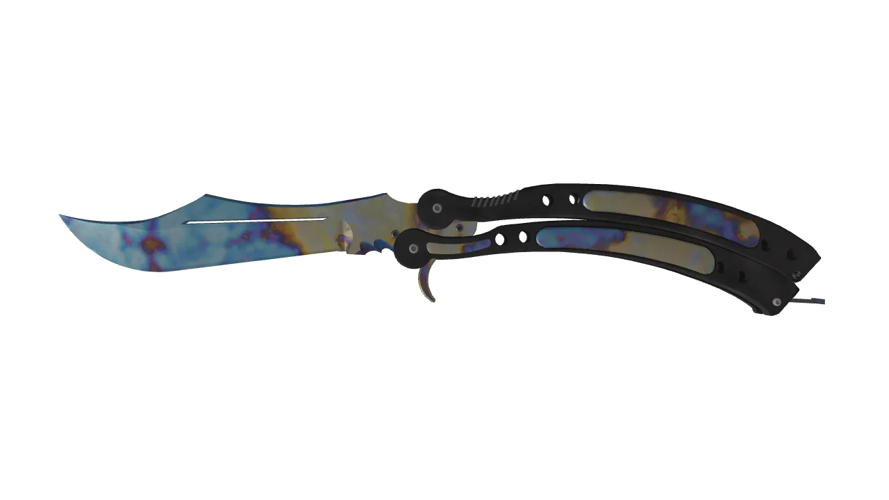 Butterfly Knife | Case Hardened seed #92, front