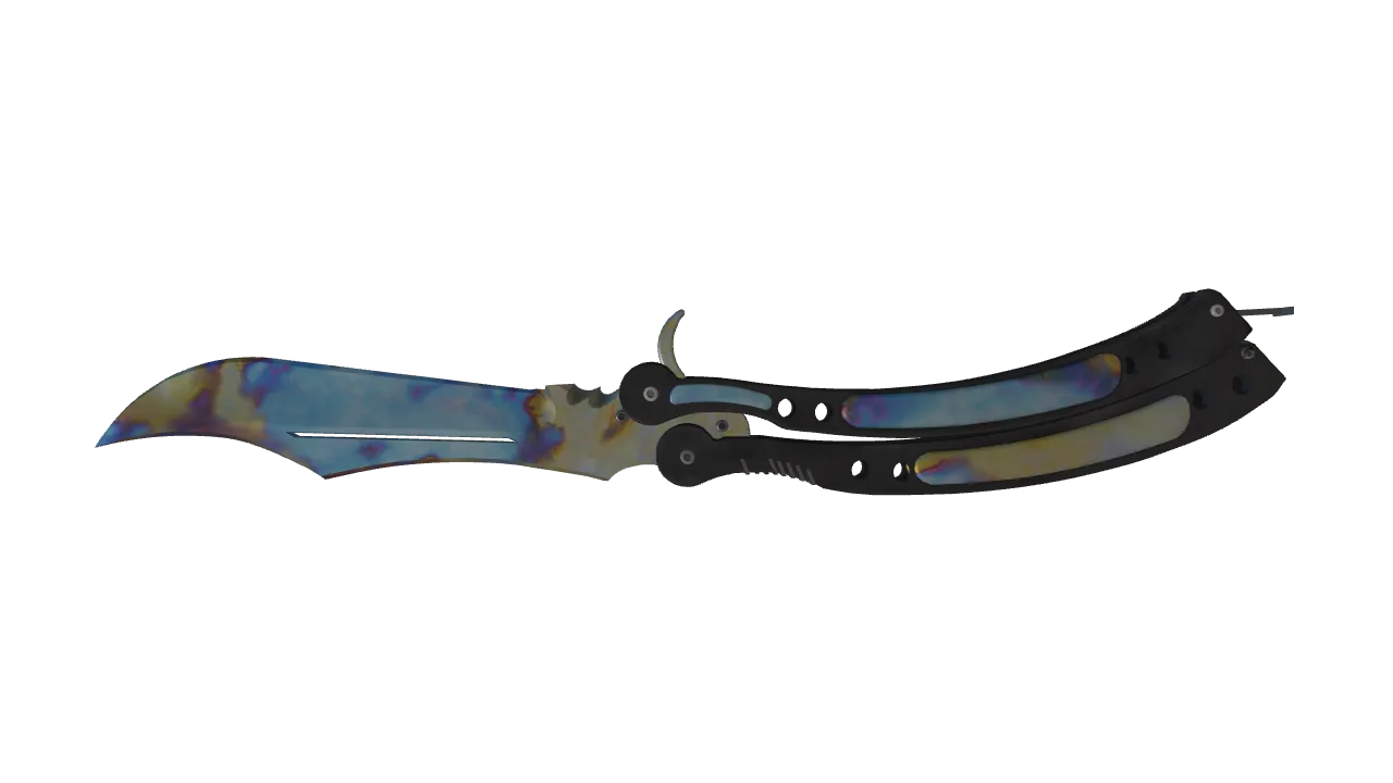 Butterfly Knife | Case Hardened seed #924, back