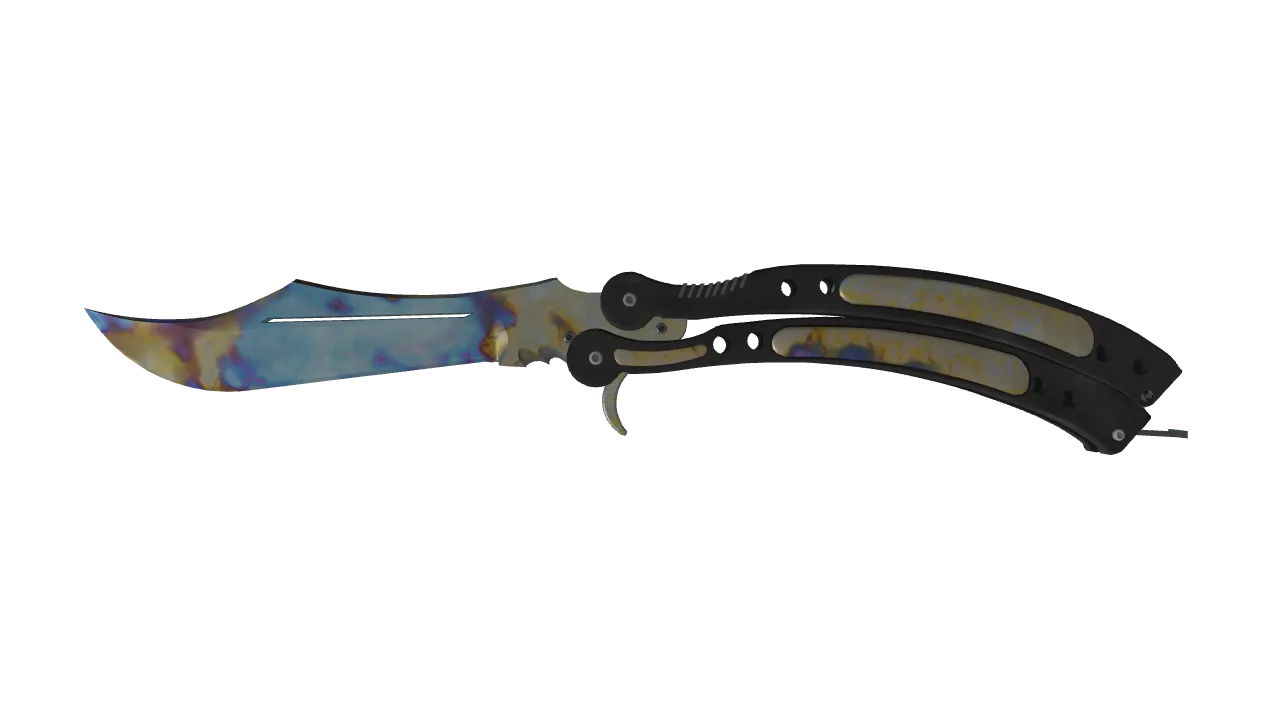 Butterfly Knife | Case Hardened seed #924, front