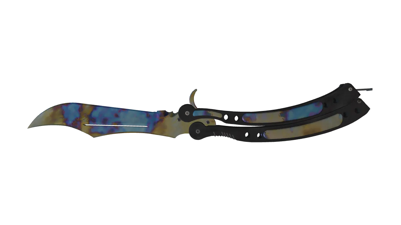 Butterfly Knife | Case Hardened seed #925, back