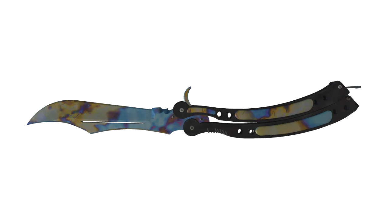 Butterfly Knife | Case Hardened seed #927, back