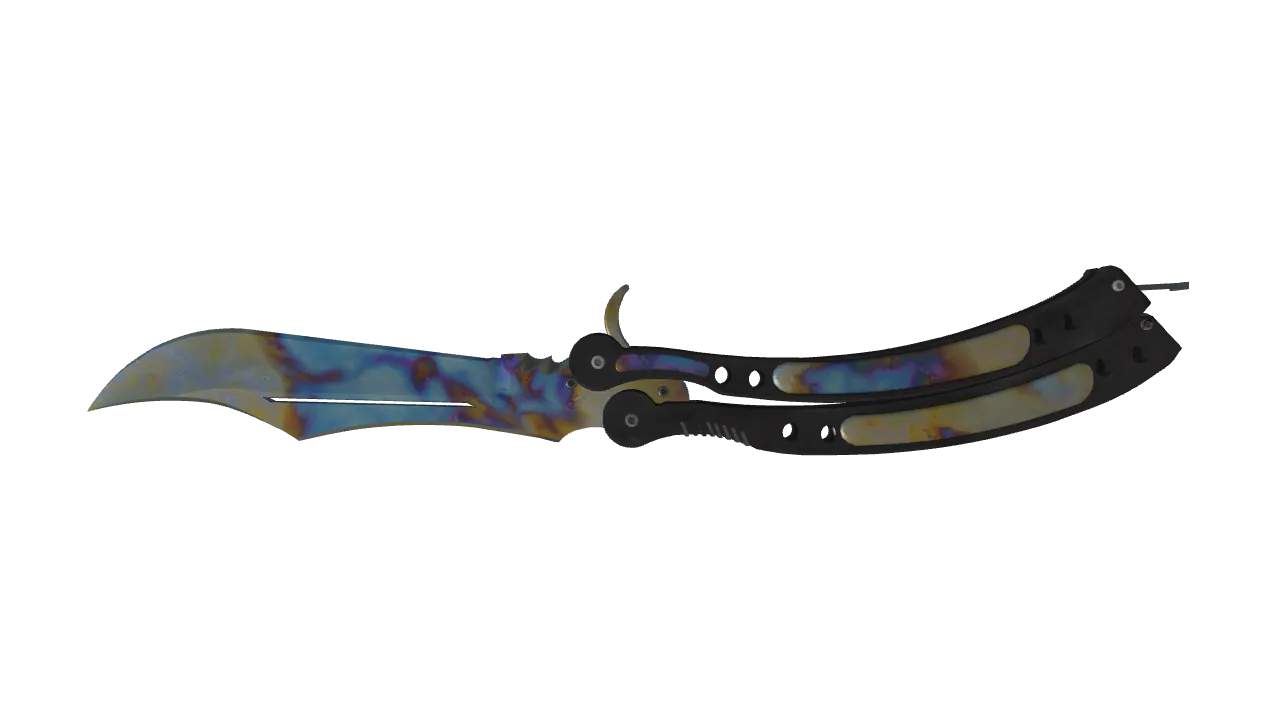 Butterfly Knife | Case Hardened seed #958, back
